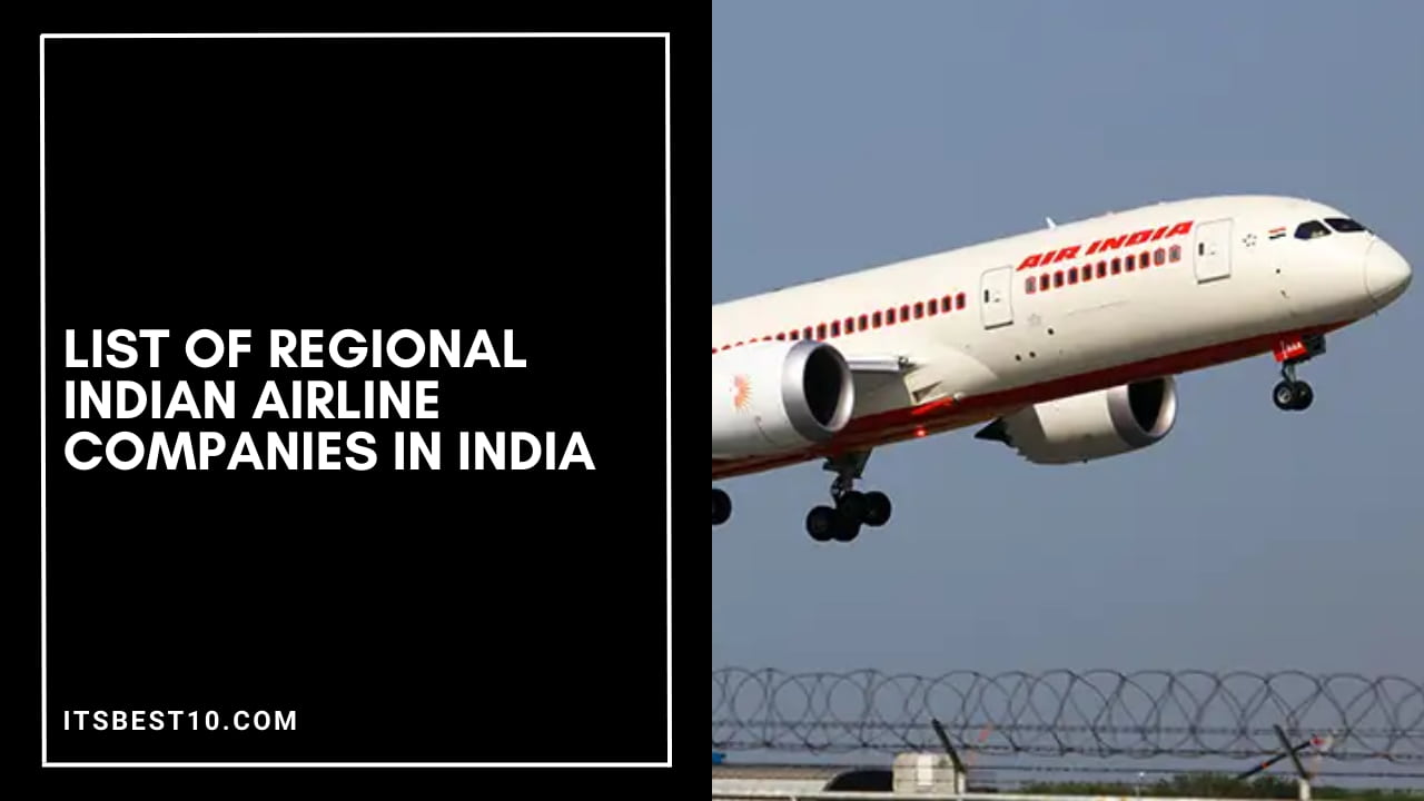 List of Regional Indian Airline Companies in India